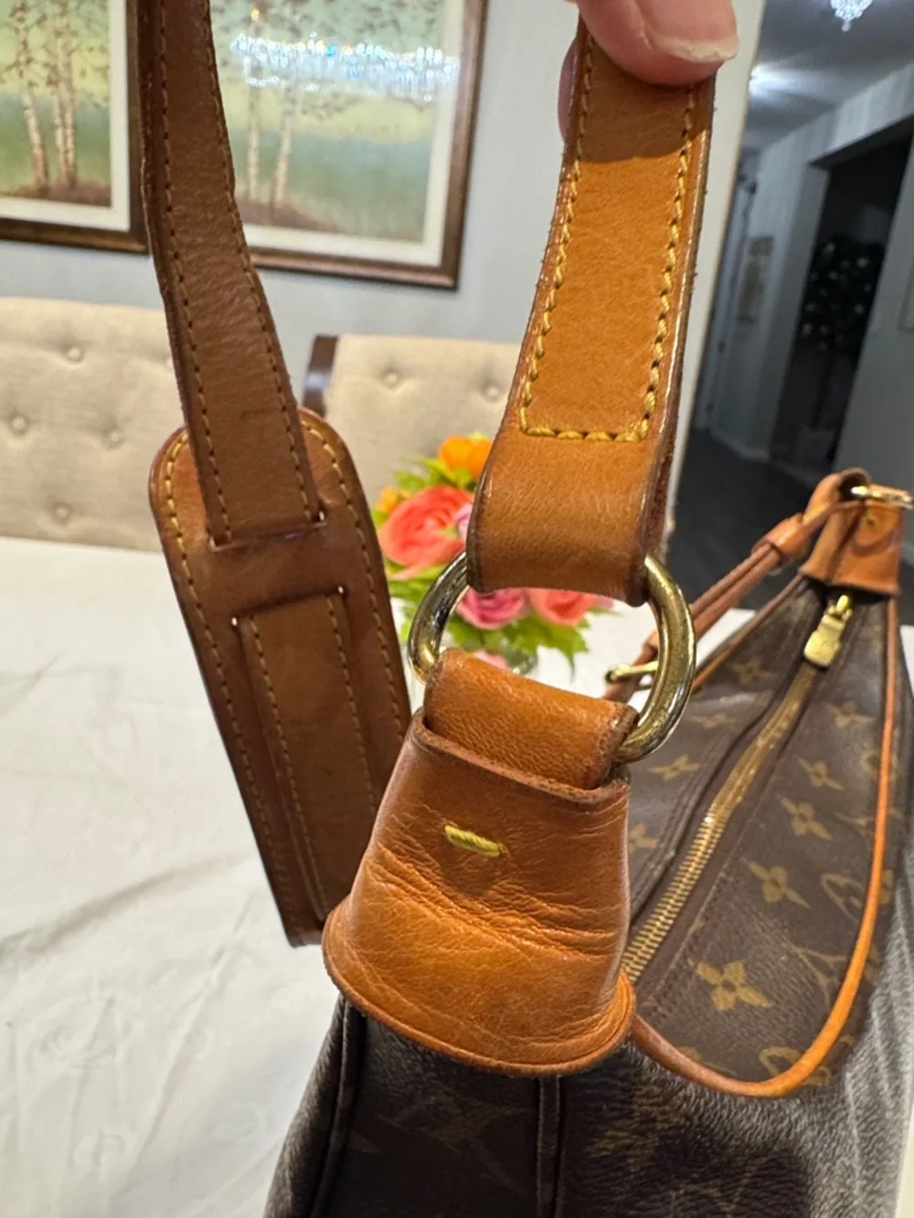 Authentic Louis Vuitton Monogram Boulogne Shoulder Bag